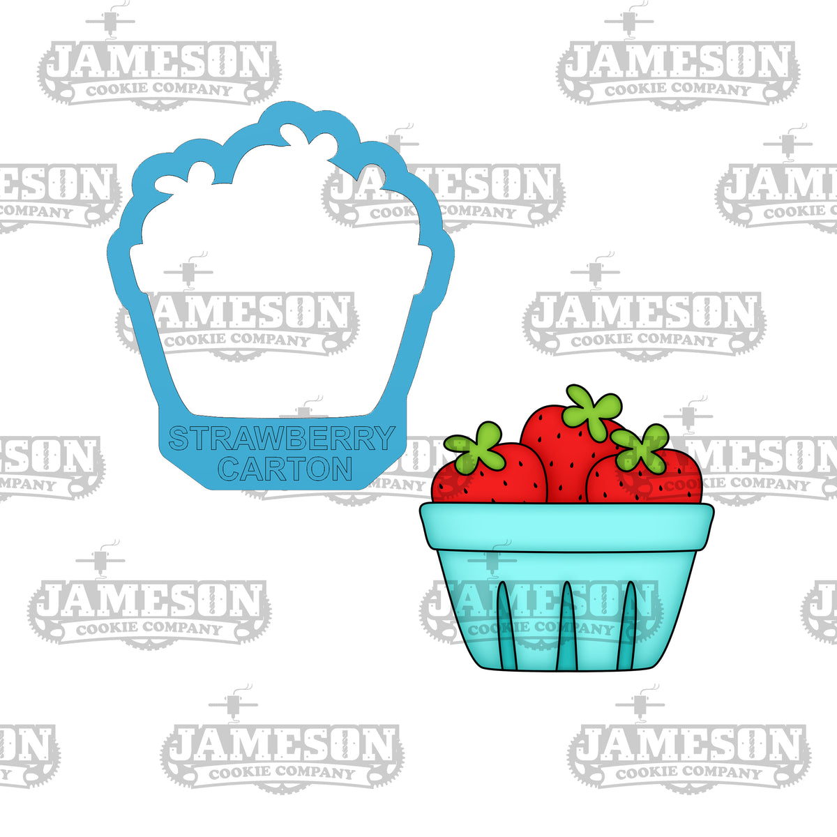 Strawberry Cookie Cutter & Carrot Cookie Cutter Designed by the Bluebonnet  Bake Shoppe sketches to Print Below 