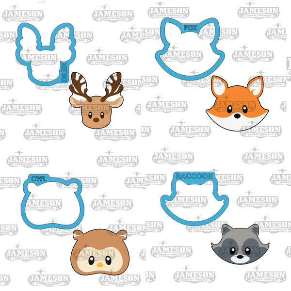 Woodland Animal Head Cookie Cutter Set - Animal Heads - Animal Faces