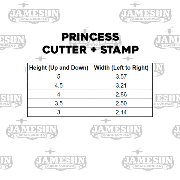 Princess Cookie Cutter + Imprint Stamp
