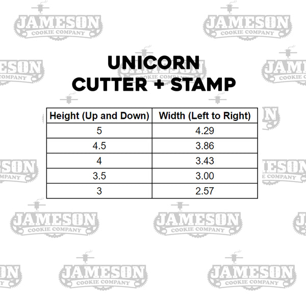 Unicorn Cookie Cutter + Imprint Stamp