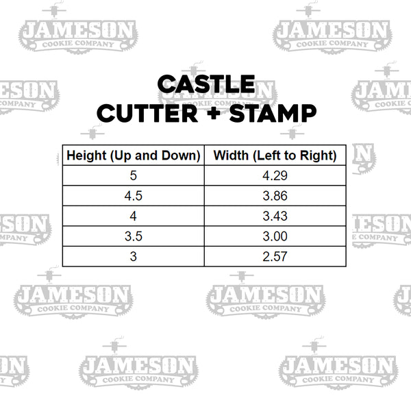 Castle Cookie Cutter + Imprint Stamp