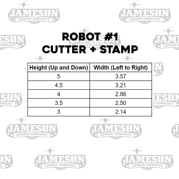 Robot #1 Cookie Cutter + Imprint Stamp