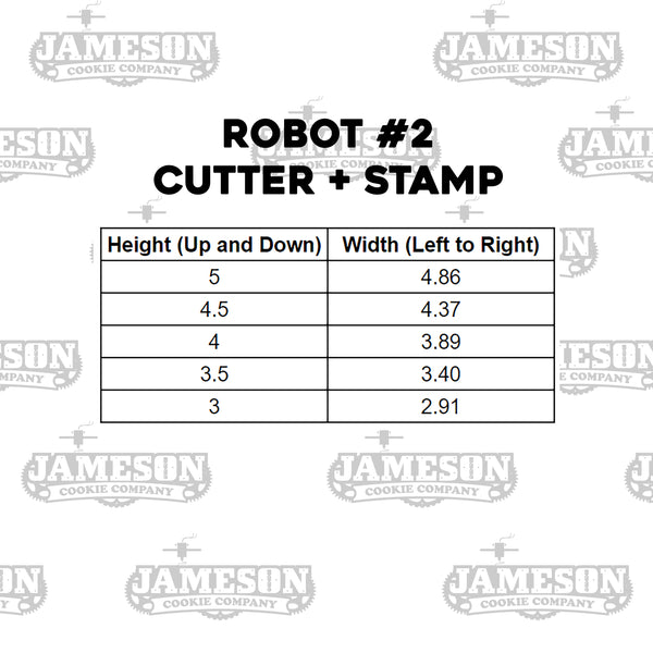 Robot #2 Cookie Cutter + Imprint Stamp