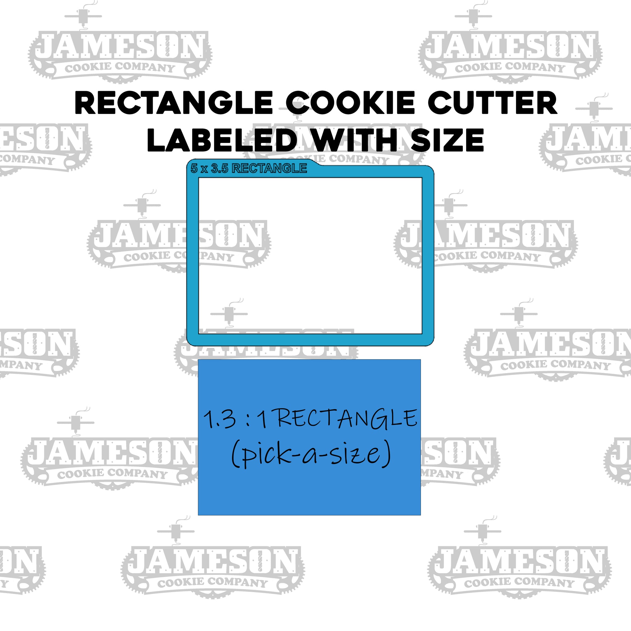1.33 to 1 Ratio - Rectangle Shaped Cookie Cutter