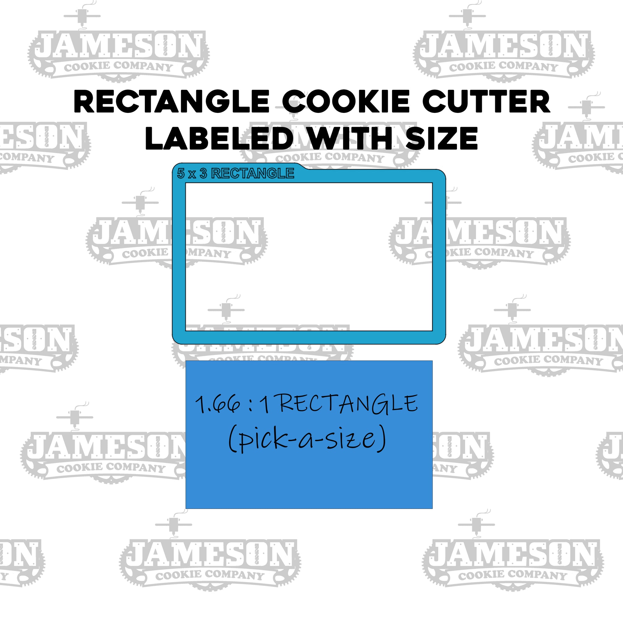 1.66 to 1 Ratio - Rectangle Shaped Cookie Cutter
