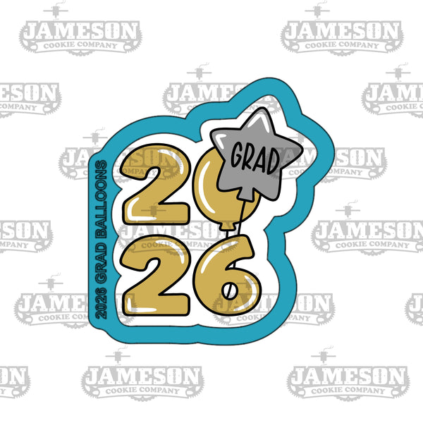 2026 Grad Balloons Cookie Cutter - Graduate, Congratulations, Senior