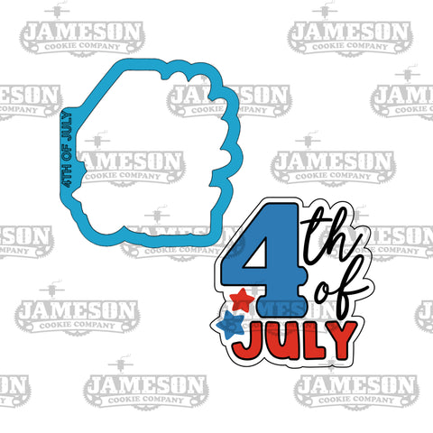 4th of July Plaque #2 Cookie Cutter - 4th of July,  America Theme