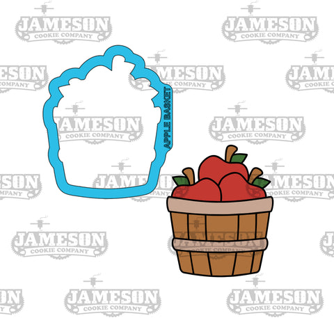 Apple Basket #2 Cookie Cutter - Fall, Thanksgiving, Autumn Theme