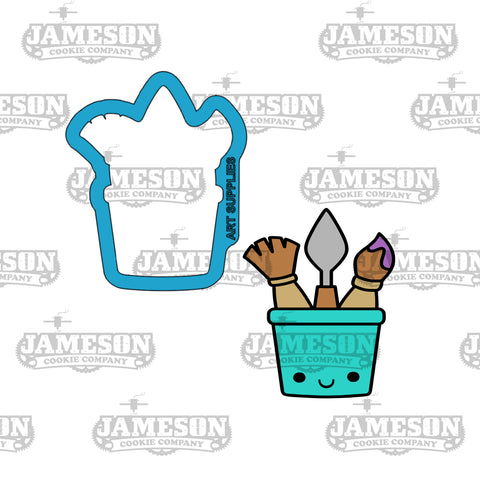 Art Supplies Cup Cookie Cutter - Art, Teacher Appreciation, Back To School