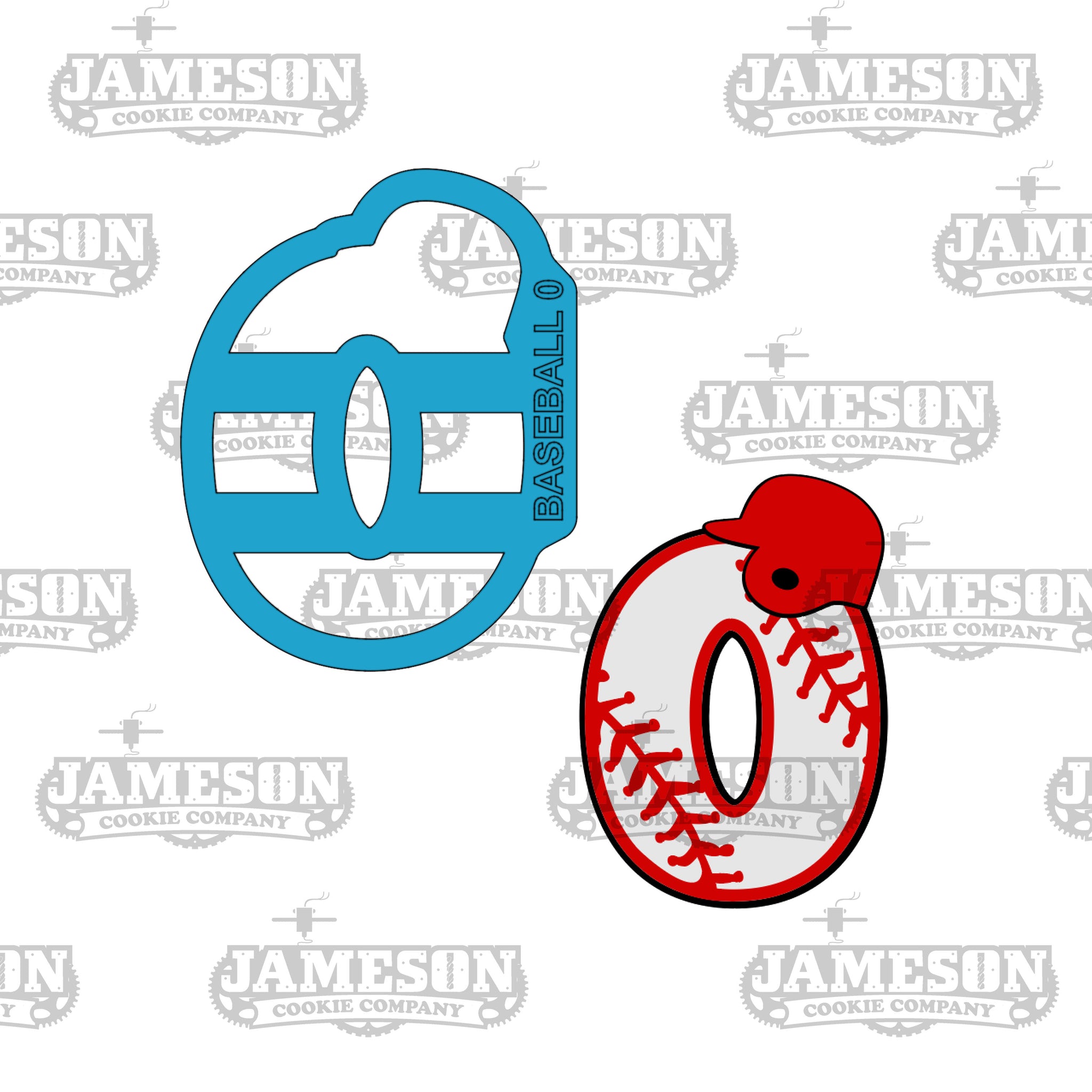 Baseball Number 0 (zero) Cookie Cutter - Birthday Sports Number Cookie Cutter