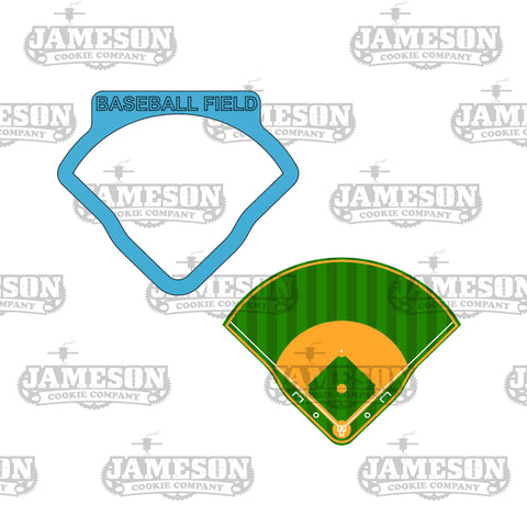 Baseball Field Cookie Cutter - Baseball Park Diamond, Sport Theme