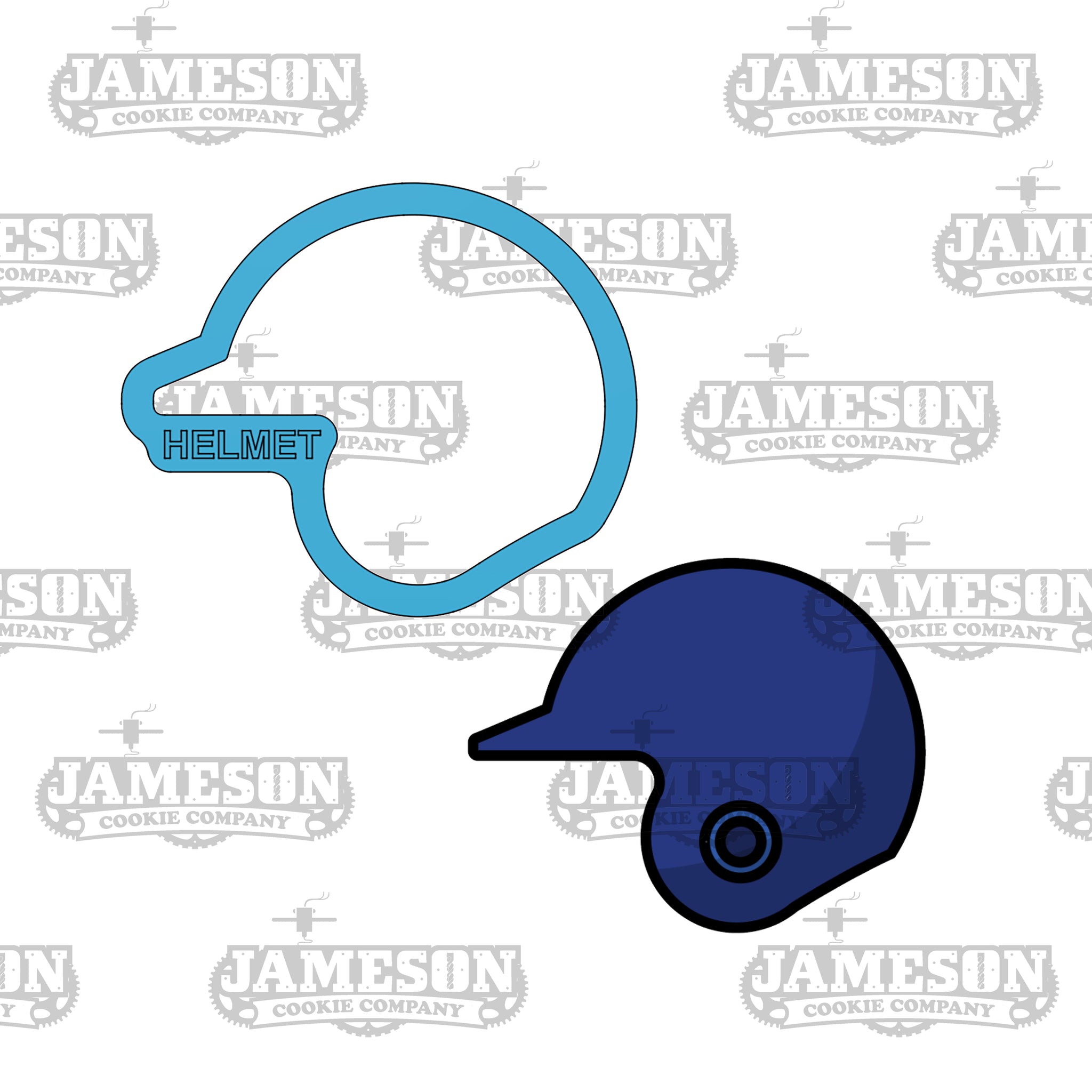 Baseball Helmet Cookie Cutter - Sport Theme, Baseball Hat