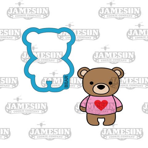 Valentine Bear Cookie Cutter - Valentine's Day, Love Theme