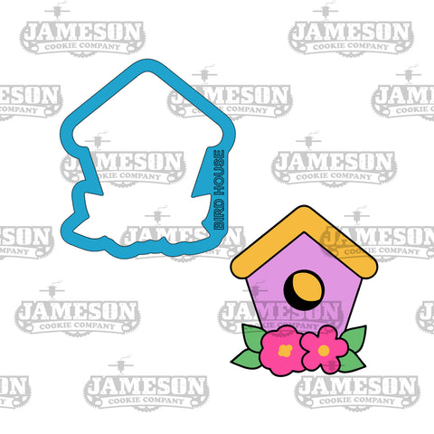 Floral Bird House Cookie Cutter - Spring Theme