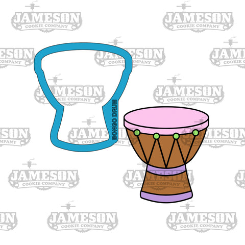 Bongo Drum Cookie Cutter - Beach, Pirate, Island, Hawaiian Theme