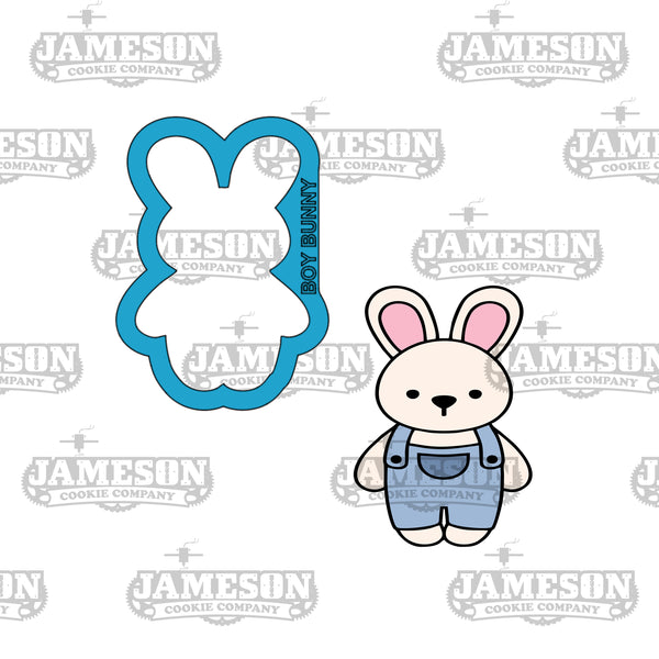 Easter Boy Bunny Cookie Cutter - Easter, Spring Theme