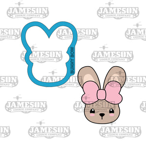 Easter Bunny With Bow Cookie Cutter - Easter, Spring Theme
