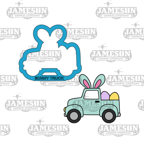 Easter Bunny Truck Cookie Cutter - Easter, Spring Theme