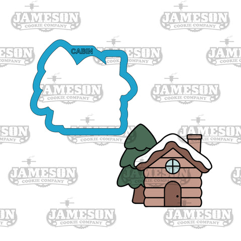 Christmas Woodland Cabin Cookie Cutter