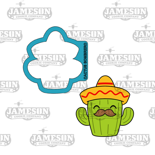 Cactus with Sombrero Cookie Cutter - Cinco De Mayo Theme