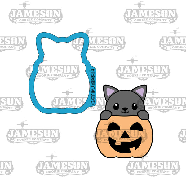 Pumpkin Cat Cookie Cutter - Spooky Halloween Theme