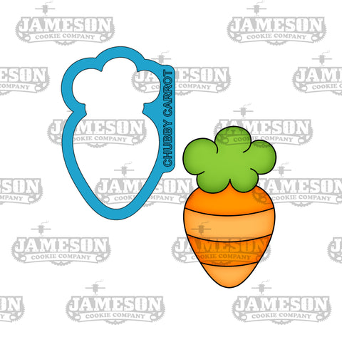 Chubby Carrot #2 Cookie Cutter - Easter, Spring Theme