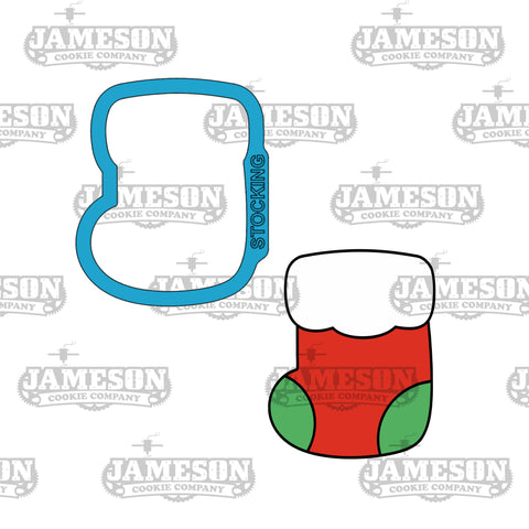 Chubby Christmas Stocking Cookie Cutter - Santa Stocking