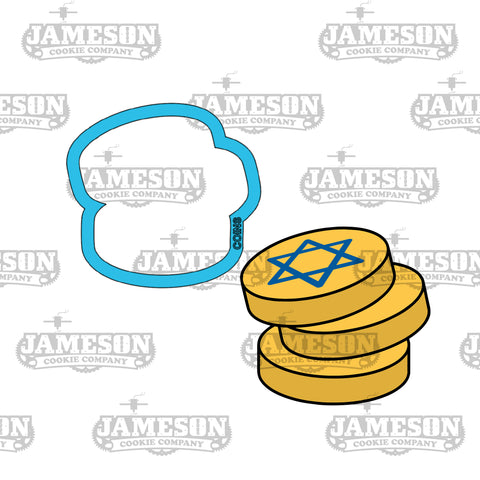 Gelt Coins Cookie Cutter - Hanukkah Theme