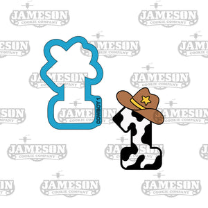 Cowboy Hat Number 1 Cookie Cutter - Birthday Party #1 One Cookie Cutter, Cowgirl Hat