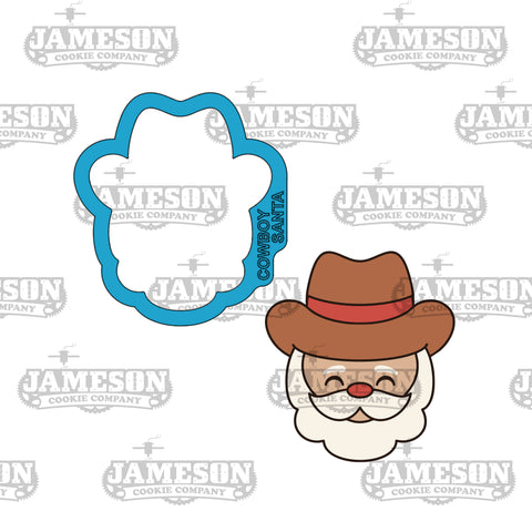 Cowboy Santa Cookie Cutter - Christmas Western Theme