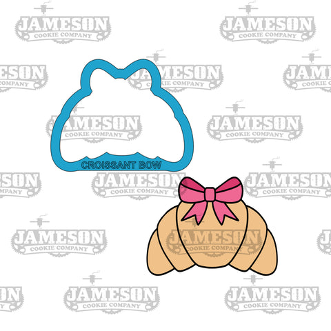 Croissant with Bow Cookie Cutter - Food, Tea Party Theme