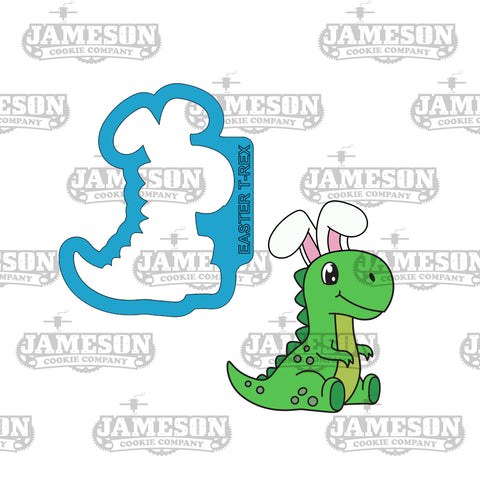 Easter T-Rex Dinosaur Cookie Cutter - Dinosaur with Bunny Ears
