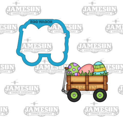 Easter Eggs in Wagon Cookie Cutter - Easter, Garden, Spring Theme