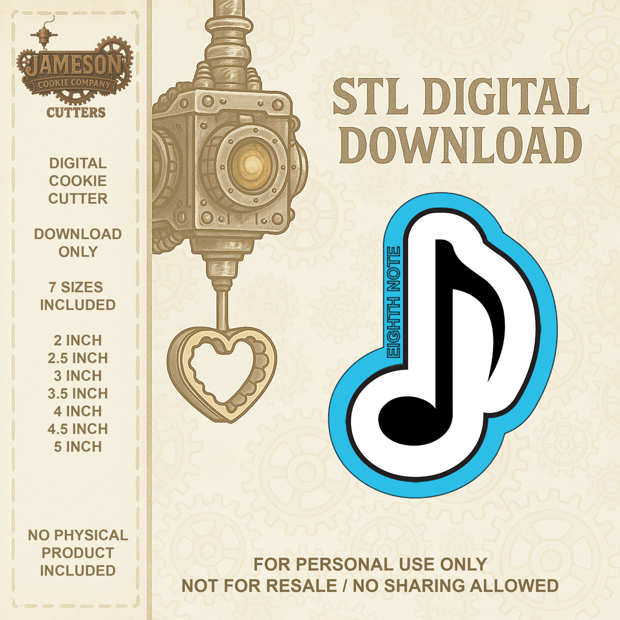 MUSIC THEMED - Digital STL Files