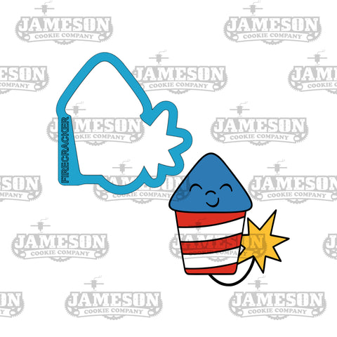 Fire Cracker, Firework Cookie Cutter - 4th of July,  America Theme