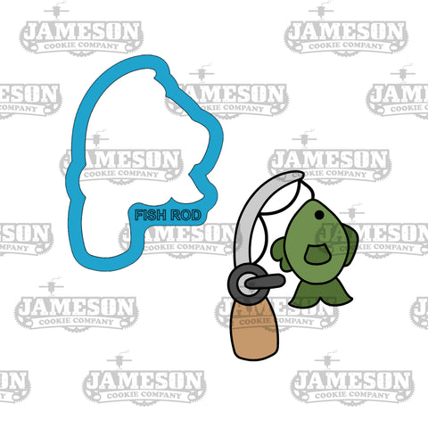 Fishing Pole with Fish Cookie Cutter, Fishing Rod, Father's Day Theme