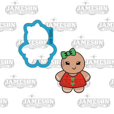 Gingerbread Girl #3 Cookie Cutter - Winter, Christmas Theme