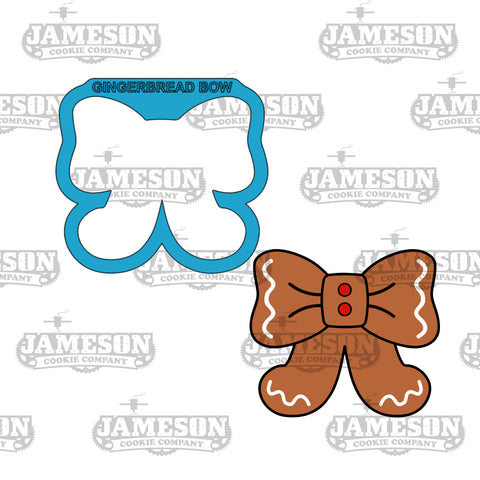 Gingerbread Bow Shaped Cookie Cutter - Christmas Bows