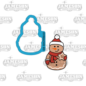 Gingerbread Snowman Cookie Cutter - Winter, Christmas Theme, Gingerbread Girl, Boy