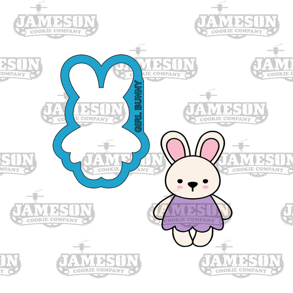 Easter Girl Bunny Cookie Cutter - Easter, Spring Theme