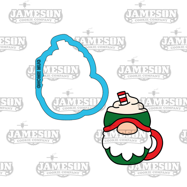 Gnome Cocoa Mug Cookie Cutter - Winter, Christmas Theme