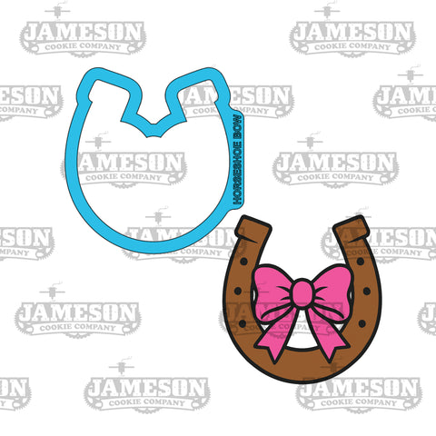 Horseshoe with Bow Cookie Cutter - Cowboy, Western Theme