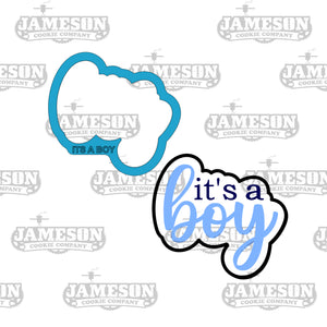 It's a Boy Plaque Cookie Cutter - Baby Shower, Nursery Theme, Baby Clothes