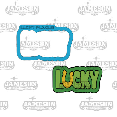 Lucky Plaque Cookie Cutter - St. Patrick's Day Theme