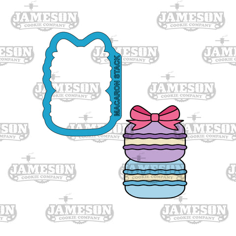Macaron Stack with Bow Cookie Cutter - Tea Party Theme