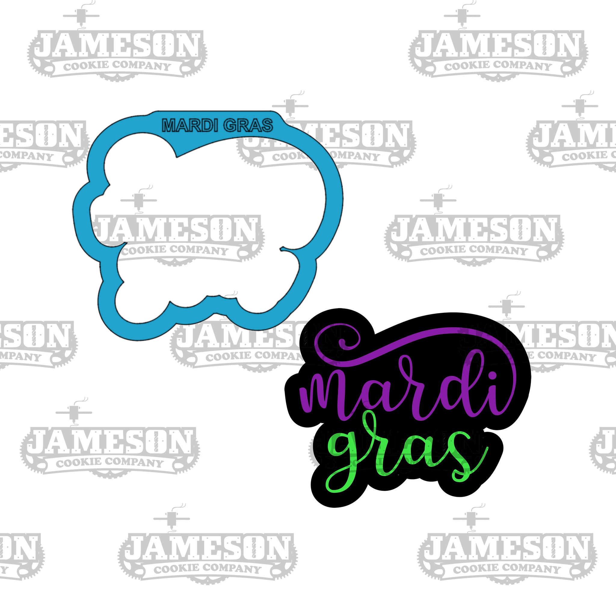 Mardi Gras Plaque Cookie Cutter - New Orleans, Fat Tuesday