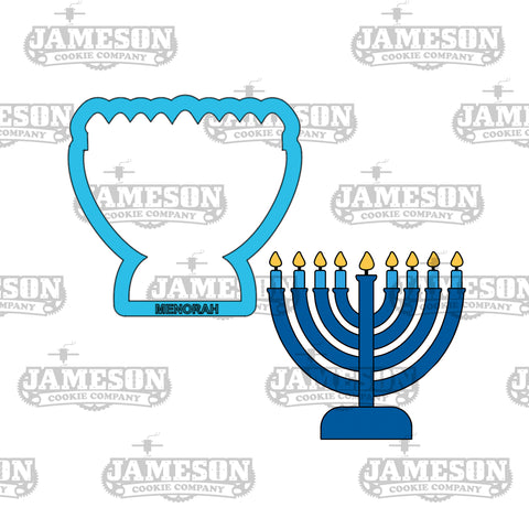 Menorah Candles Cookie Cutter - Hanukkah Theme