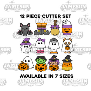 Halloween Cookie Cutter Set #3 - 12 Piece Halloween Set, Spooky Cutters