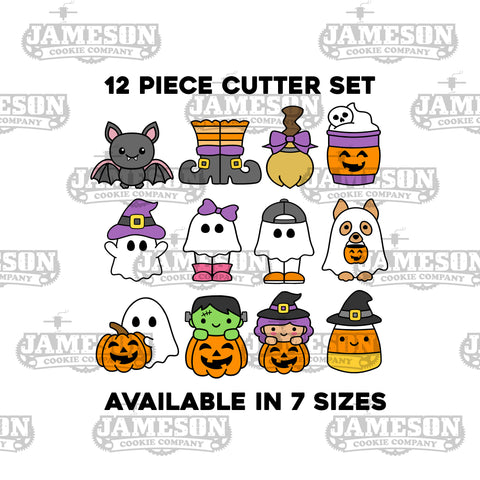 Halloween Cookie Cutter Set #3 - 12 Piece Halloween Set, Spooky Cutters
