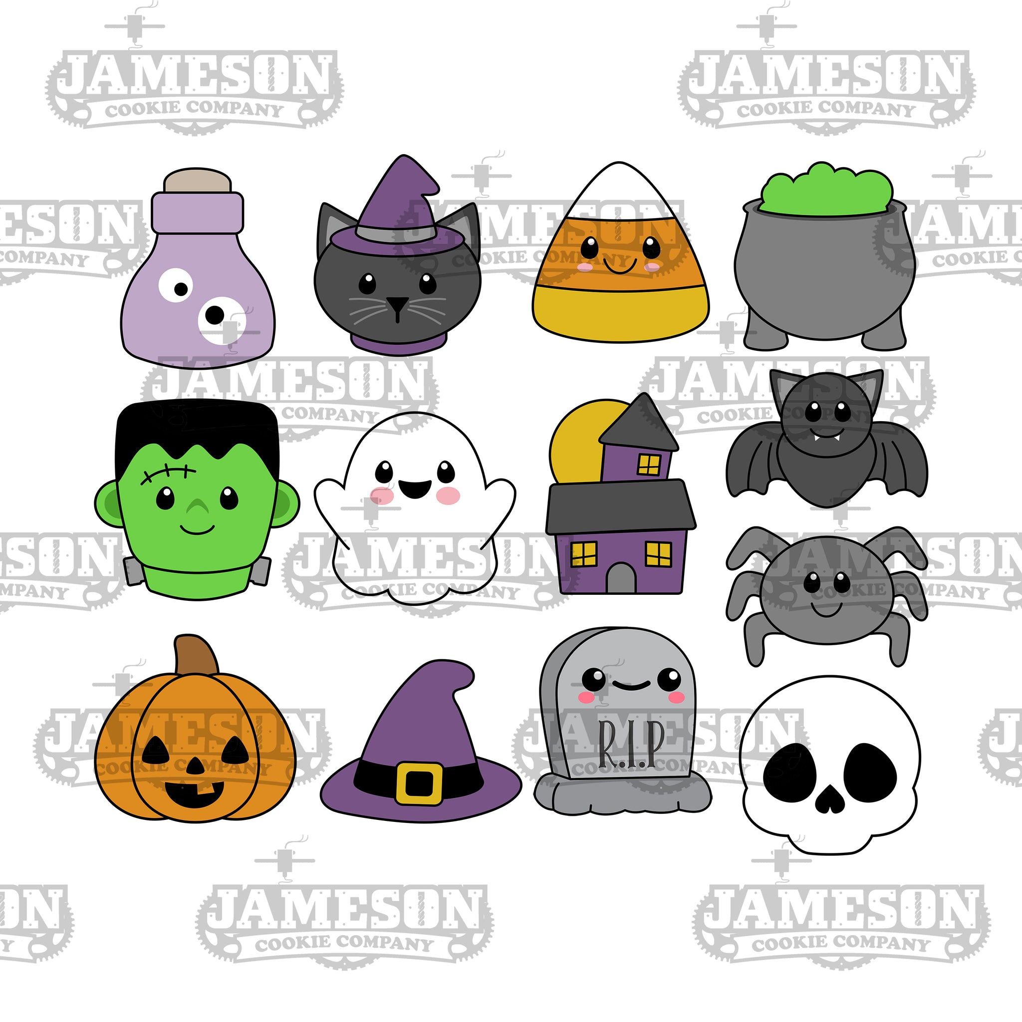 Halloween Cookie Cutter Set #1 - 13 Piece Halloween Set, Spooky